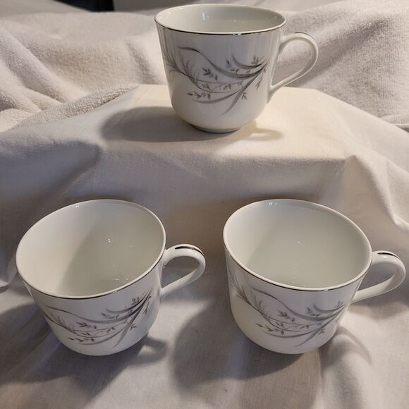 Castlecourt Fine China Wheat Spray Japan 3 Coffee/tea Cups - Picture 1 of 7